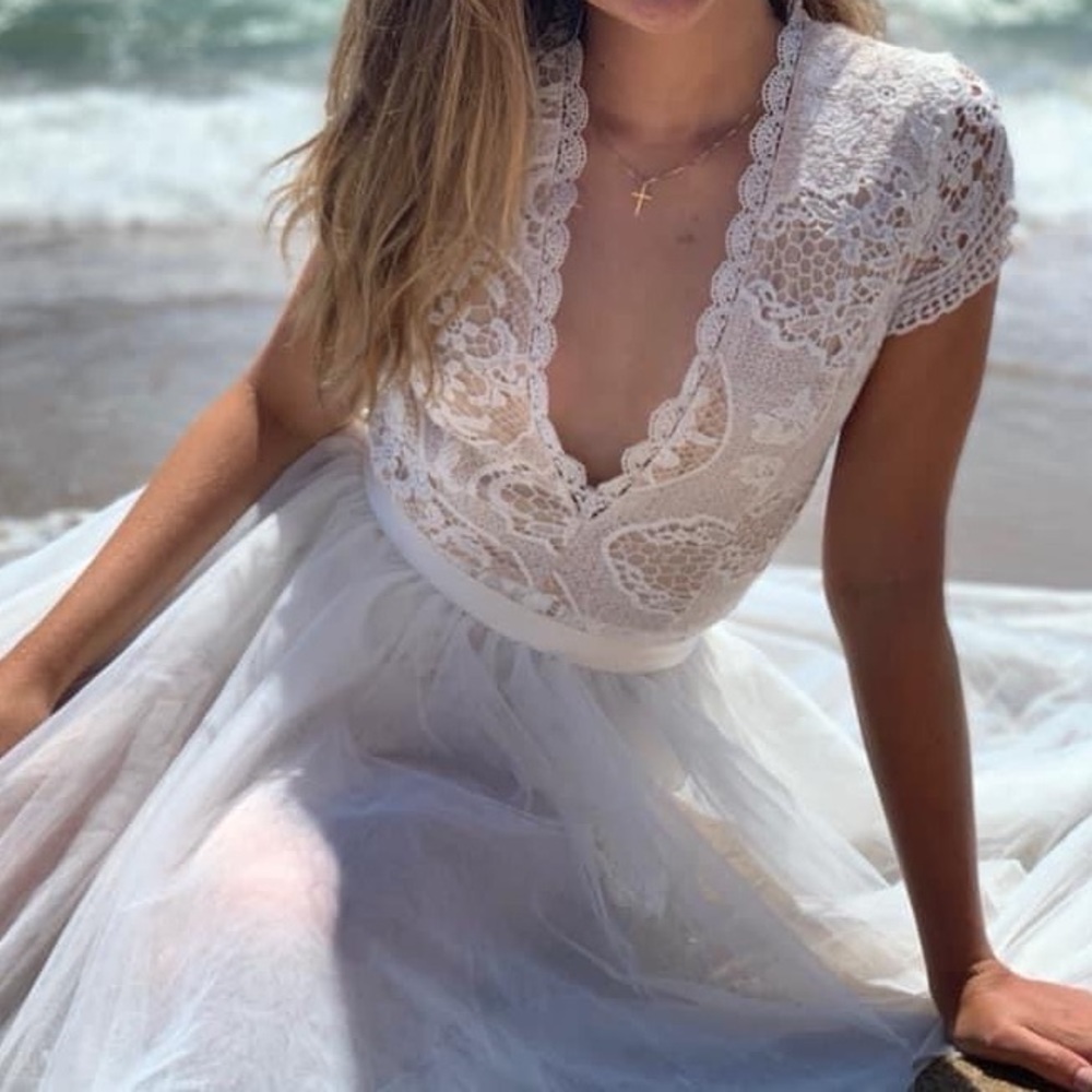 White Lace Romper